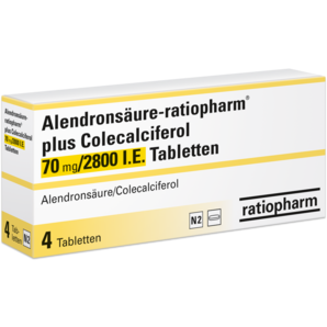 Alendronsäure-ratiopharm® plus Colecalciferol 70 mg/2800 I.E. Tabletten