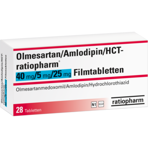 Olmesartan/Amlodipin/HCT-ratiopharm® 40 mg/5 mg/25 mg Filmtabletten