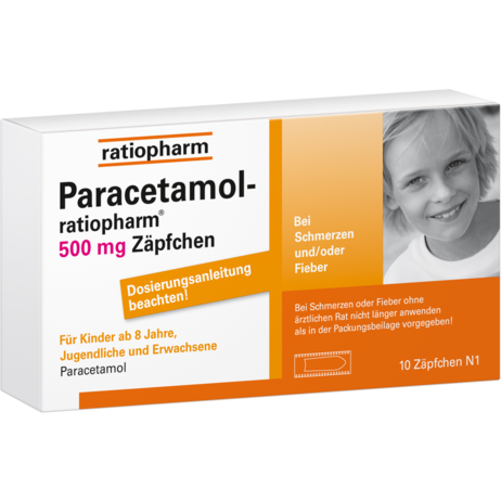 Paracetamol-ratiopharm® 500&nbsp;mg Zäpfchen