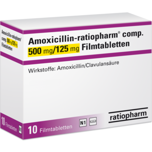 Amoxicillin-ratiopharm® comp. 500 mg/125 mg Filmtabletten