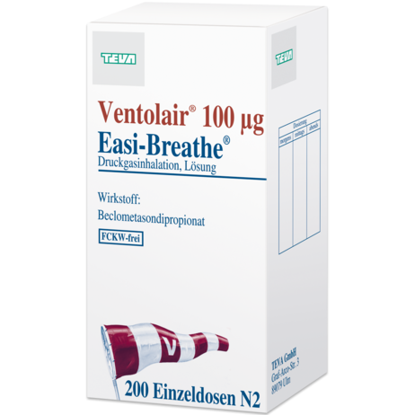 Ventolair® 100 µg Easi-Breathe® Druckgasinhalation, Lösung