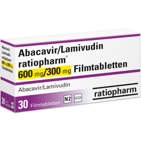 Abacavir/Lamivudin ratiopharm® 600&nbsp;mg/300&nbsp;mg Filmtabletten