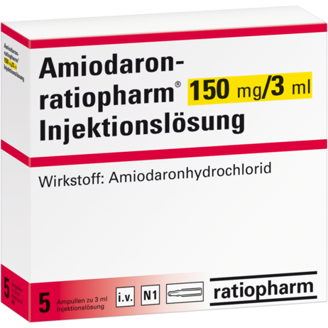 Amiodaron-ratiopharm® 150&nbsp;mg/3&nbsp;ml Injektionslösung