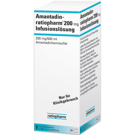 Amantadin-ratiopharm® 200&nbsp;mg/500&nbsp;ml Infusionslösung