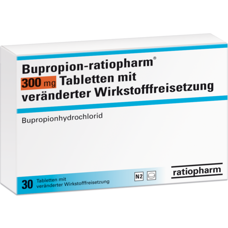 Bupropion-ratiopharm® 300&nbsp;mg Tabletten mit veränderter Wirkstofffreisetzung