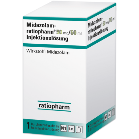 Midazolam-ratiopharm® 50&nbsp;mg/50&nbsp;ml Injektionslösung