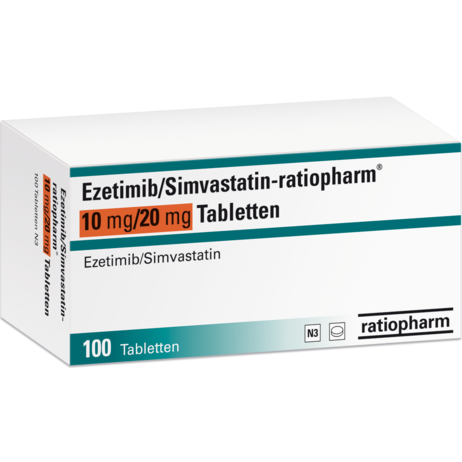 Ezetimib/Simvastatin-ratiopharm® 10&nbsp;mg/10&nbsp;mg Tabletten
