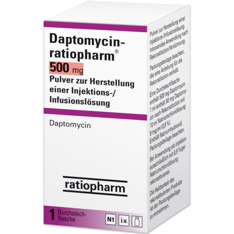 Daptomycin-ratiopharm® 500&nbsp;mg Pulver zur Herstellung einer Injektions-/Infusionslösung