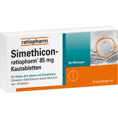 Simethicon-ratiopharm® 85&nbsp;mg Kautabletten