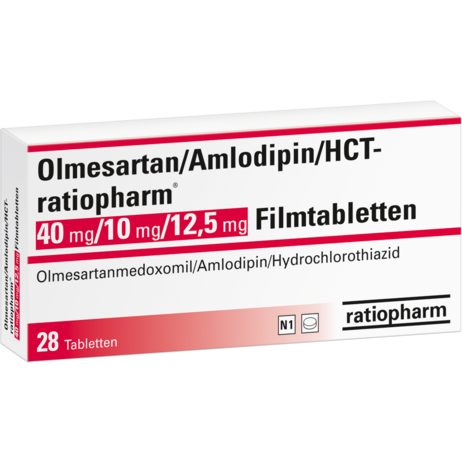 Olmesartan/Amlodipin/HCT-ratiopharm® 40&nbsp;mg/10&nbsp;mg/12,5&nbsp;mg Filmtabletten