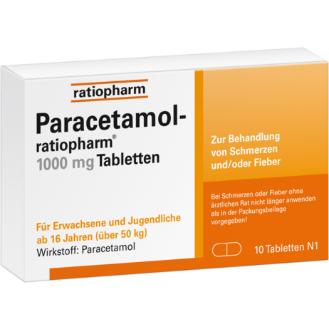 Paracetamol-ratiopharm® 1000 mg Tabletten
