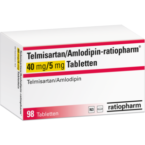 Telmisartan/Amlodipin-ratiopharm® 40 mg/10 mg Tabletten