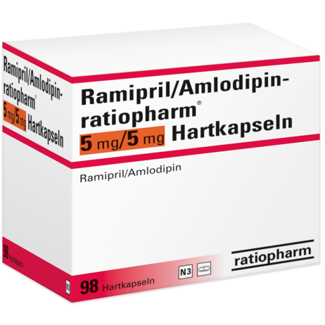 Ramipril/Amlodipin-ratiopharm® 5&nbsp;mg/5&nbsp;mg Hartkapseln