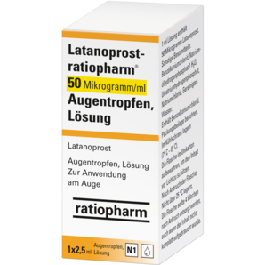 Latanoprost-ratiopharm 50 Mikrogramm/ml Augentropfen, Lösung