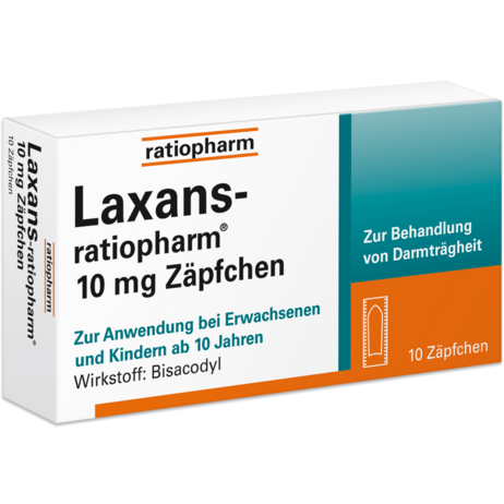 Laxans-ratiopharm® 10&nbsp;mg Zäpfchen