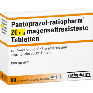 Pantoprazol-ratiopharm® 20 mg magensaftresistente Tabletten