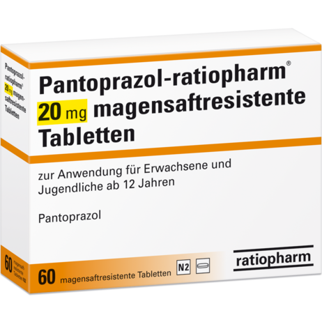 Pantoprazol-ratiopharm® 20&nbsp;mg magensaftresistente Tabletten