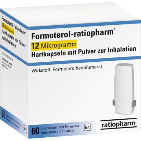Formoterol-ratiopharm® 12&nbsp;Mikrogramm Hartkapseln mit Pulver zur Inhalation