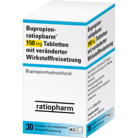 Bupropion-ratiopharm 150&nbsp;mg Tabletten mit veränderter Wirkstofffreisetzung