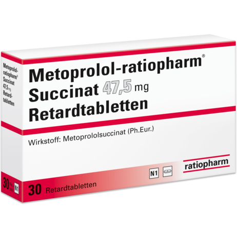 Metoprolol-ratiopharm® Succinat 47,5&nbsp;mg Retardtabletten