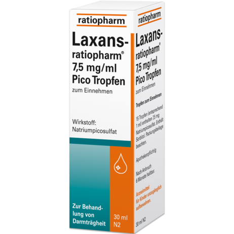 Laxans-ratiopharm® 7,5&nbsp;mg/ml Pico Tropfen zum Einnehmen