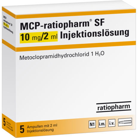MCP-ratiopharm® SF 10&nbsp;mg/2&nbsp;ml Injektionslösung