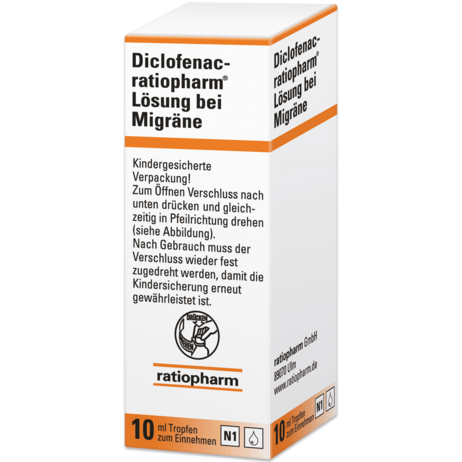 Diclofenac-ratiopharm® Lösung bei Migräne