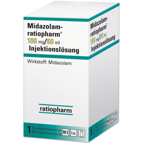 Midazolam-ratiopharm® 100&nbsp;mg/50&nbsp;ml Injektionslösung