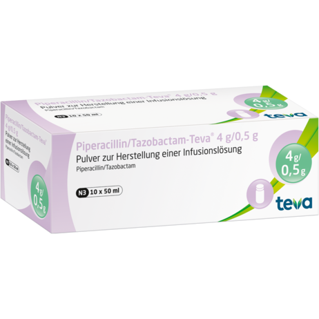 Piperacillin/Tazobactam-Teva® 4&nbsp;g/0,5&nbsp;g Pulver zur Herstellung einer Infusionslösung