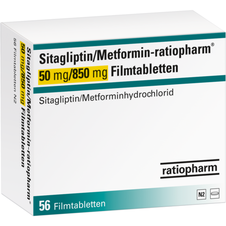 Sitagliptin/Metformin-ratiopharm® 50&nbsp;mg/850&nbsp;mg Filmtabletten