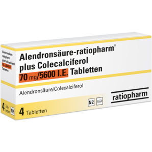 Alendronsäure-ratiopharm® plus Colecalciferol 70 mg/5600 I.E. Tabletten
