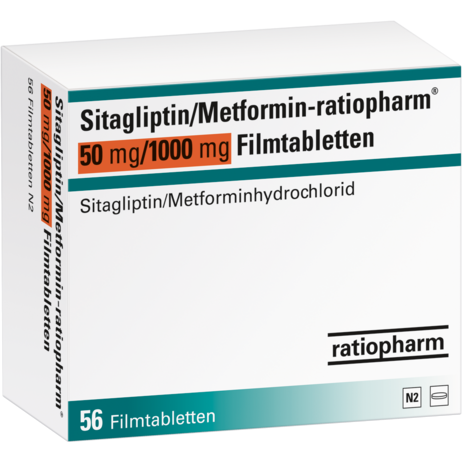 Sitagliptin/Metformin-ratiopharm® 50&nbsp;mg/1000&nbsp;mg Filmtabletten