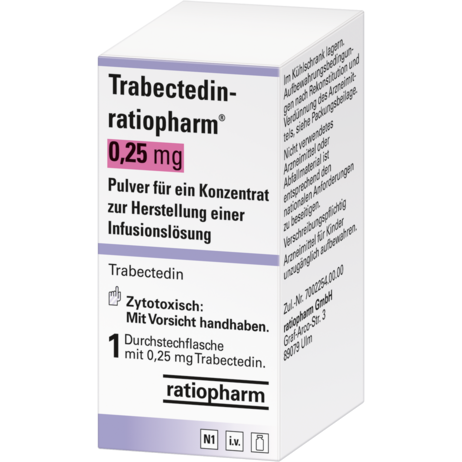 Trabectedin-ratiopharm® 0,25&nbsp;mg Pulver für ein Konzentrat zur Herstellung einer Infusionslösung