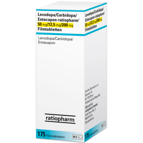Levodopa/Carbidopa/Entacapon-ratiopharm® 50&nbsp;mg/12,5&nbsp;mg/200&nbsp;mg Filmtabletten