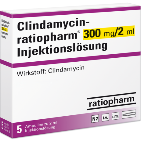 Clindamycin-ratiopharm® 300&nbsp;mg/2&nbsp;ml Injektionslösung