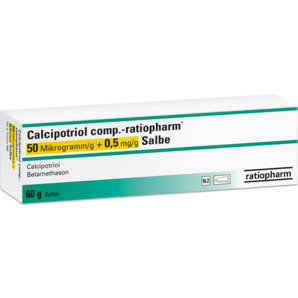 Calcipotriol comp.-ratiopharm® 50 Mikrogramm/g + 0,5 mg/g Salbe