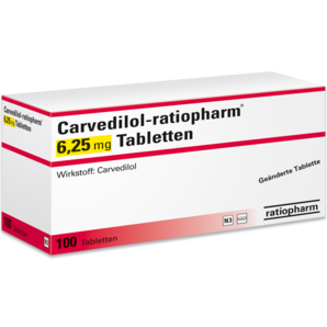 Carvedilol-ratiopharm® 6,25 mg Tabletten