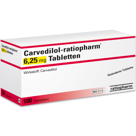 Carvedilol-ratiopharm® 6,25&nbsp;mg Tabletten