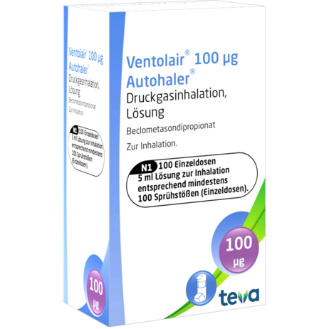 Ventolair® 100 µg Autohaler® Druckgasinhalation, Lösung