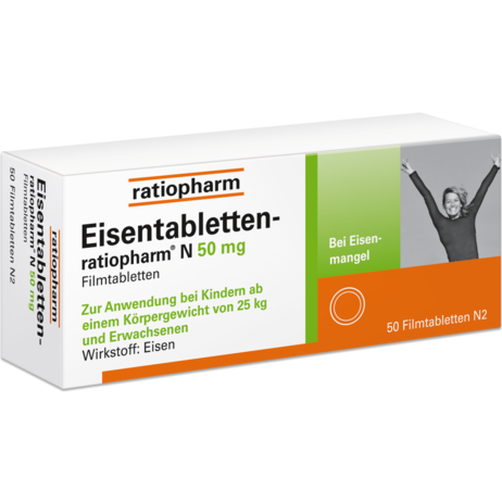 Eisentabletten-ratiopharm® N 50&nbsp;mg Filmtabletten