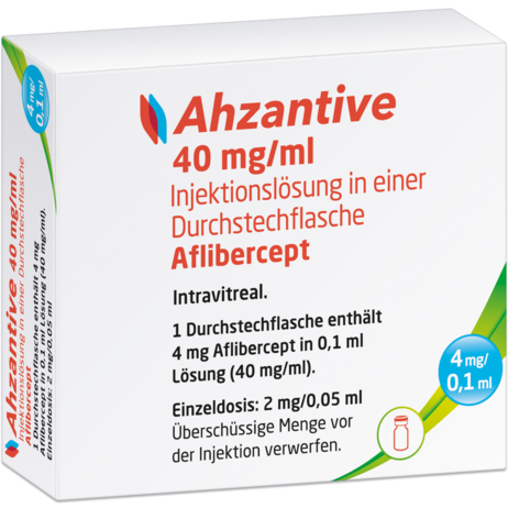 Ahzantive 40&nbsp;mg/ml Injektionslösung in einer Durchstechflasche