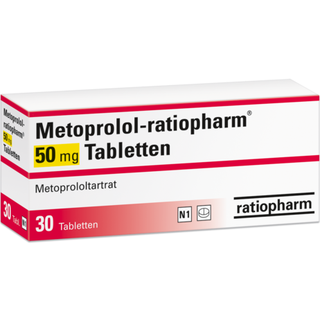 Metoprolol-ratiopharm® 50&nbsp;mg Tabletten
