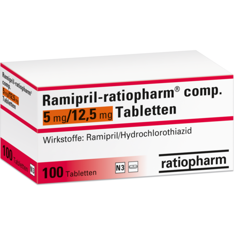Ramipril-ratiopharm® comp. 5&nbsp;mg/12,5&nbsp;mg Tabletten