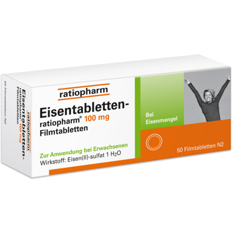 Eisentabletten-ratiopharm® 100&nbsp;mg Filmtabletten