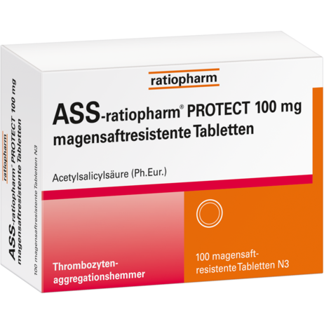 ASS-ratiopharm® PROTECT 100&nbsp;mg magensaftresistente Tabletten