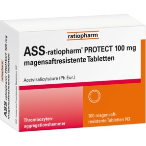 ASS-ratiopharm® PROTECT 100 mg magensaftresistente Tabletten