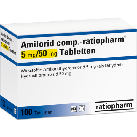 Amilorid comp.-ratiopharm® 5&nbsp;mg/50&nbsp;mg Tabletten