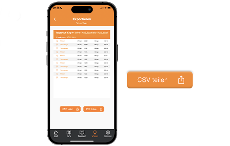 Abbildung: Blasentrainer-App Export