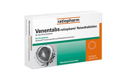 Venen­tabs-ratiopharm® Retard­tab­let­ten bei Venenbeschwerden