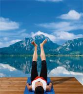 Venenübung: Fußkreisen im Liegen